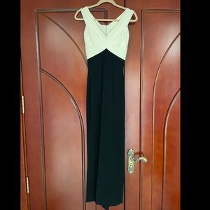 Herve Leger black and gold dress